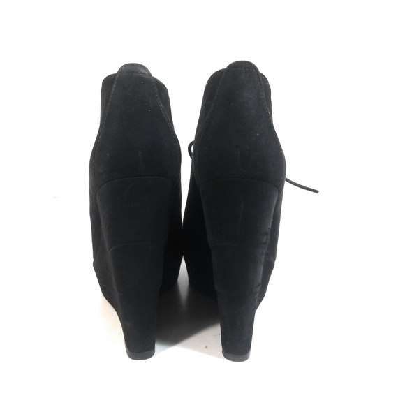 Diane Von Furstenberg Wedge Peep Toe Booties 8.5 M - Picture 5 of 8